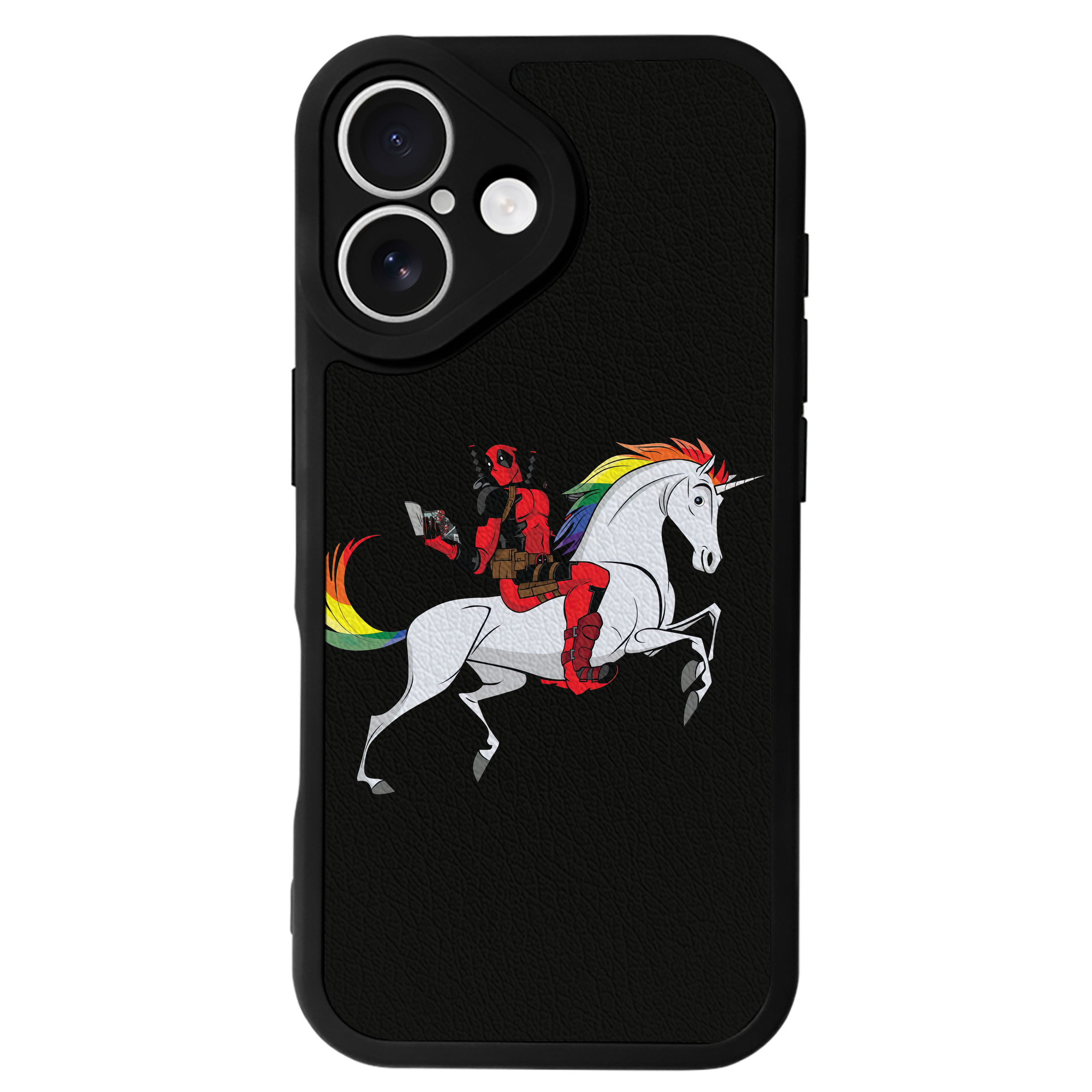 （画像用） Deadpool デッドプール 【iPhone 16シリーズ対応】シリコンスマホケース（レザー調） 材質：シリコン